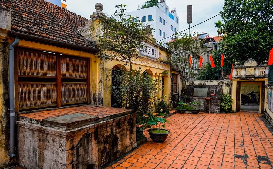 Ngôi nhà được cụ Công Ngọc Lâm và cụ Nguyễn Thị An xây dựng năm 1929. Căn nhà hiện được ông Công Ngọc Dũng - cháu nội của cụ Nguyễn Thị An trông coi, giữ gìn. Ảnh: Kinhtedothi