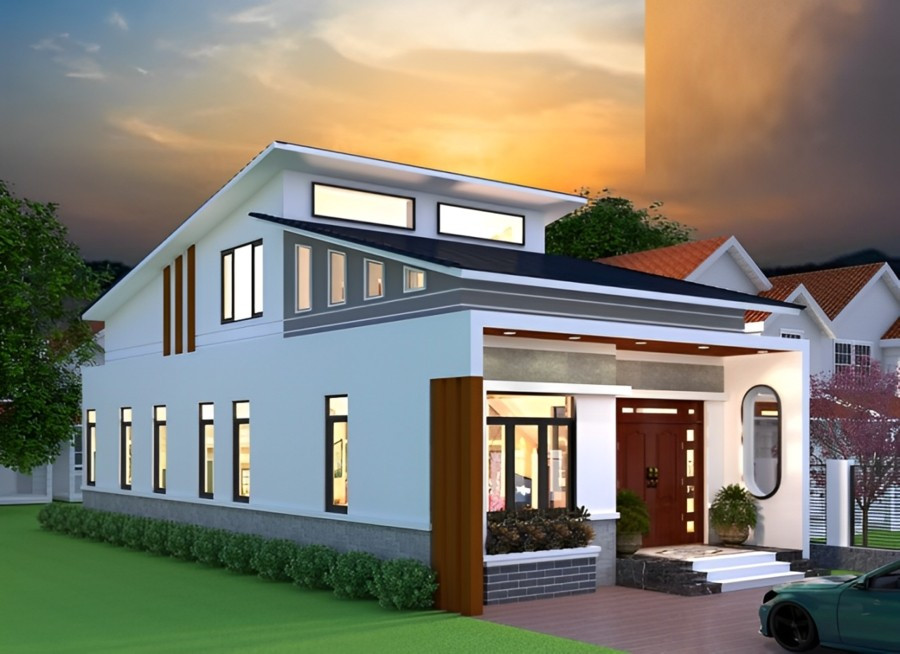 Nhà cấp 4 mái lửng là giải pháp lý tưởng cho khu đất có diện tích hạn chế, giúp tối ưu hóa không gian sử dụng mà không tốn quá nhiều diện tích mặt đất. Ảnh: Duraflex