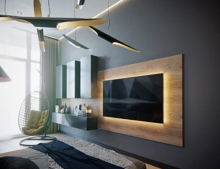 Nhiều gia đình lắp ti vi trong phòng ngủ nhưng hiếm khi mở, thậm chí vài tháng chưa mở lần nào. Trong khi ti vi chiếm không gian, lãng phí tiền bạc. Ảnh: Toutiao