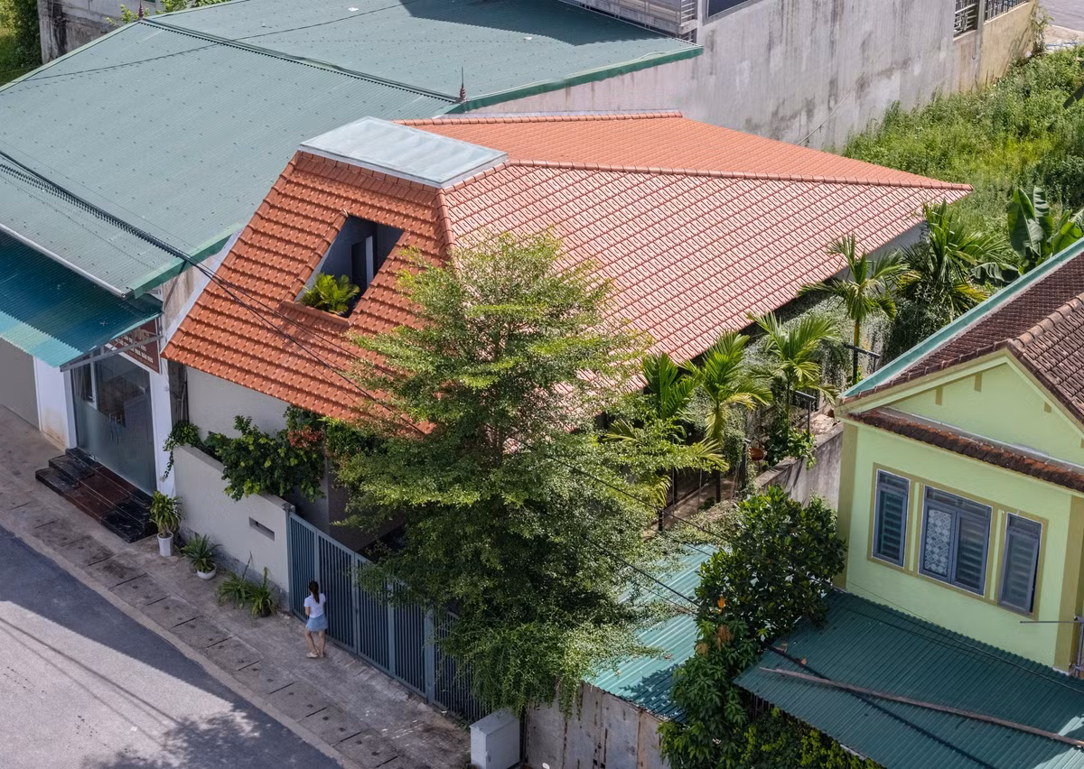 Gần 1/3 diện tích được sử dụng làm vườn cây, bao bọc không gian sinh hoạt. Ảnh: Triệu Chiến