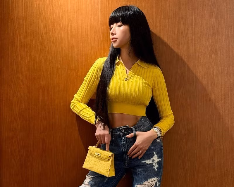 Là hot girl Hà thành một thời, TikToker "Cún Bông" gây chú ý khi làm mẹ từ năm 21 tuổi và đã sinh 7 người con. Ảnh: FBNV