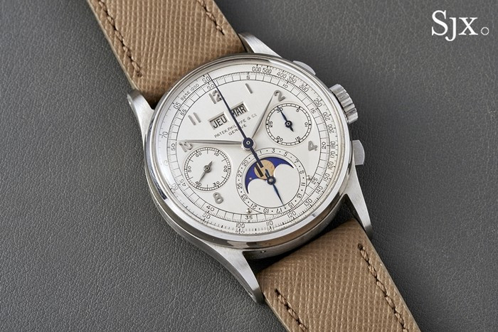 Mới đây, chiếc Patek Philippe Ref. 1518 bằng thép không gỉ, từng là đồng hồ đeo tay đắt nhất thế giới năm 2016, bán lại với giá 14,19 triệu Franc Thụy Sĩ (khoảng 17,6 triệu USD, tương đương hơn 460 tỷ đồng). Ảnh: Watchesbysjx