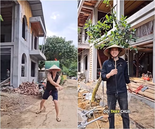 Các ô vòm cong mềm mại tạo điểm nhấn giữa tổng thể vuông vức. Ảnh chụp màn hình