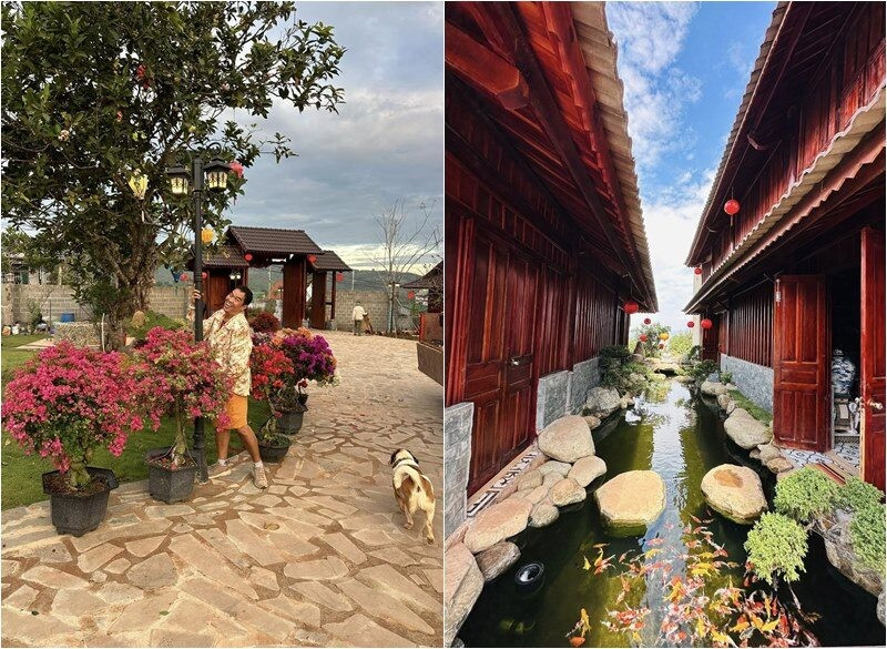 Thời gian gần đây, người hâm mộ không khỏi trầm trồ trước cơ ngơi "khủng" tọa lạc giữa cao nguyên xanh mát tại Lâm Đồng của nghệ sĩ Hoàng Mập. Ảnh: FBNV