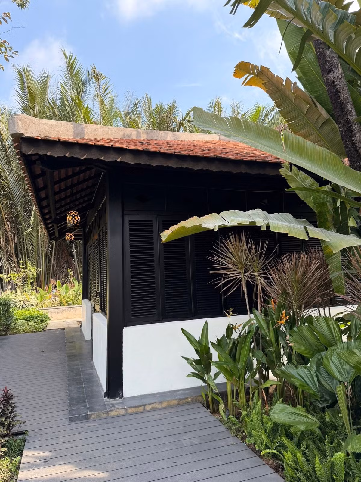 Bao quanh nhà là một màu xanh mướt. Ảnh: FB Chi Bảo