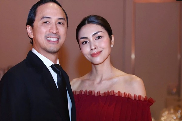 Tăng Thanh Hà cũng gây chú ý trong đám cưới em chồng với outfit nền nã, sang trọng tinh tế. Ảnh: Ngoisao