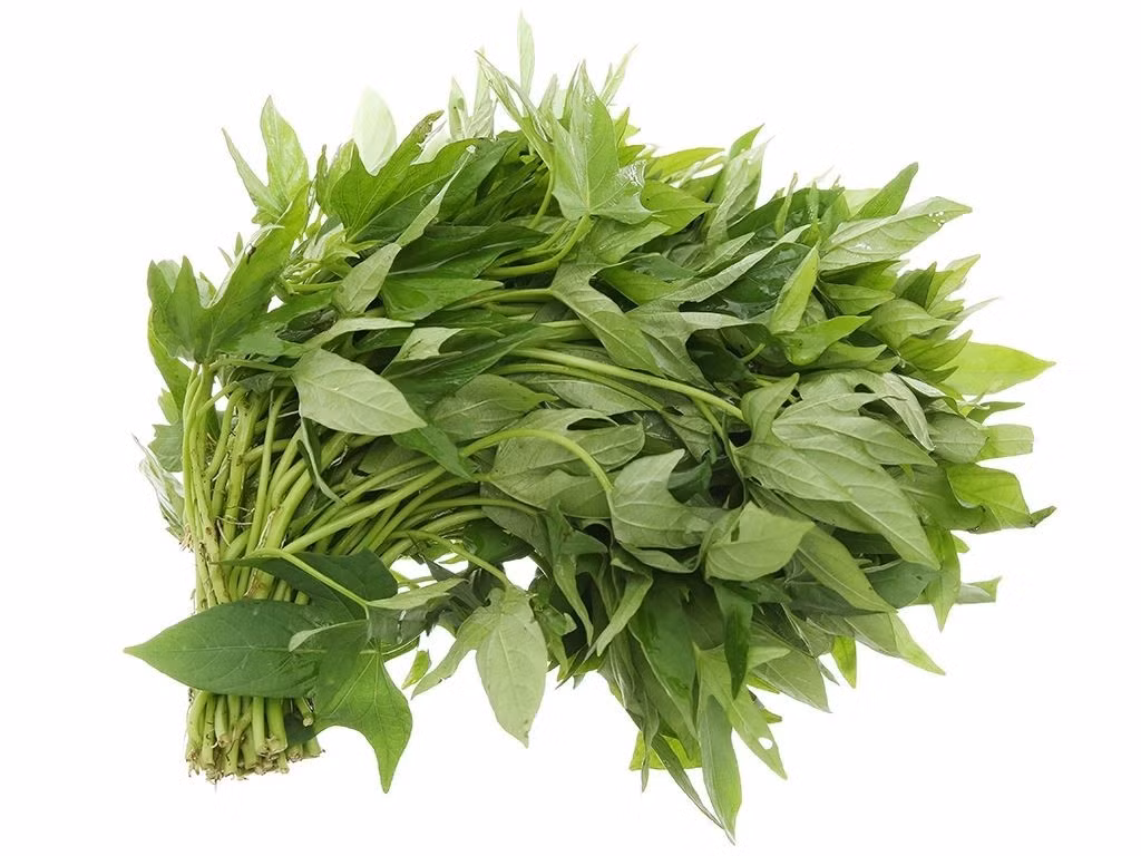 Trên một số sàn thương mại điện tử Trung Quốc, rau khoai lang có thể bán với giá gần 30 Nhân Dân Tệ /kg, tương đương hơn 110.000 đồng/kg. Ảnh: Internet