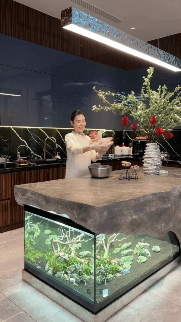 Sau một thời gian vắng bóng khỏi truyền thông, Phương Oanh bất ngờ lộ diện qua vlog nấu ăn trong căn biệt thự tại “khu nhà giàu”. Ảnh chụp màn hình