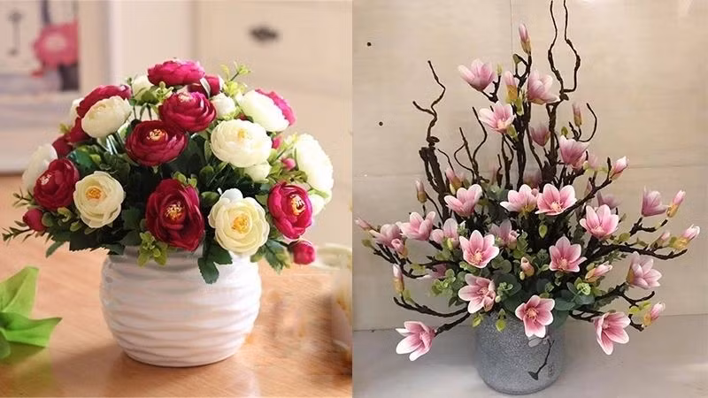 Hoa giả, hoa khô hoặc hoa héo cũng là điều tối kỵ trong ngày Tết. Hoa héo úa tượng trưng cho sự suy tàn, hao hụt sinh khí, còn hoa giả, hoa khô bị cho là thiếu sức sống, không mang năng lượng tích cực. Ảnh: Internet