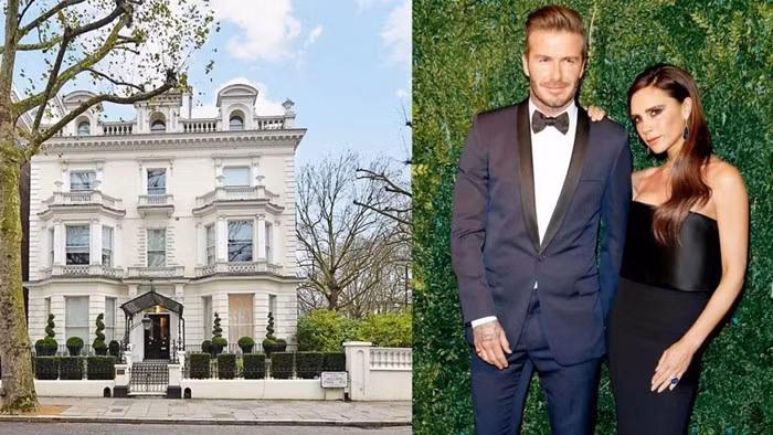 Nơi ở chính của gia đình David Beckham là dinh thự xa hoa trị giá 40 triệu USD (hơn 1.000 tỷ đồng) nằm trong khu siêu giàu Holland Park tại London (Anh). Ảnh: Architectural Digest India