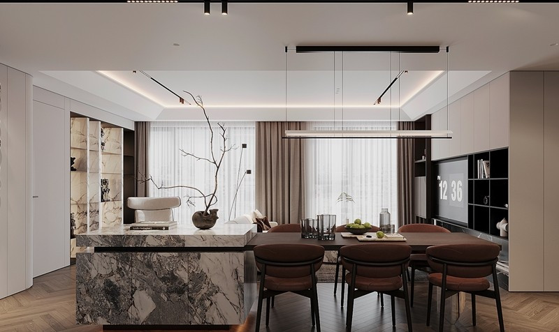 Bàn ăn bằng gỗ. Ảnh: Nhavietdesign