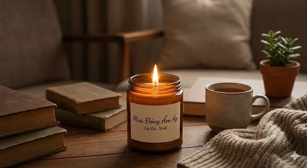 Đốt nến thơm là phương pháp hút ẩm hiệu quả và làm khô thoáng không gian trong những ngày trời nồm. Sức nóng từ nến giúp làm tăng nhiệt độ, giảm độ ẩm. Ảnh: Dân Việt