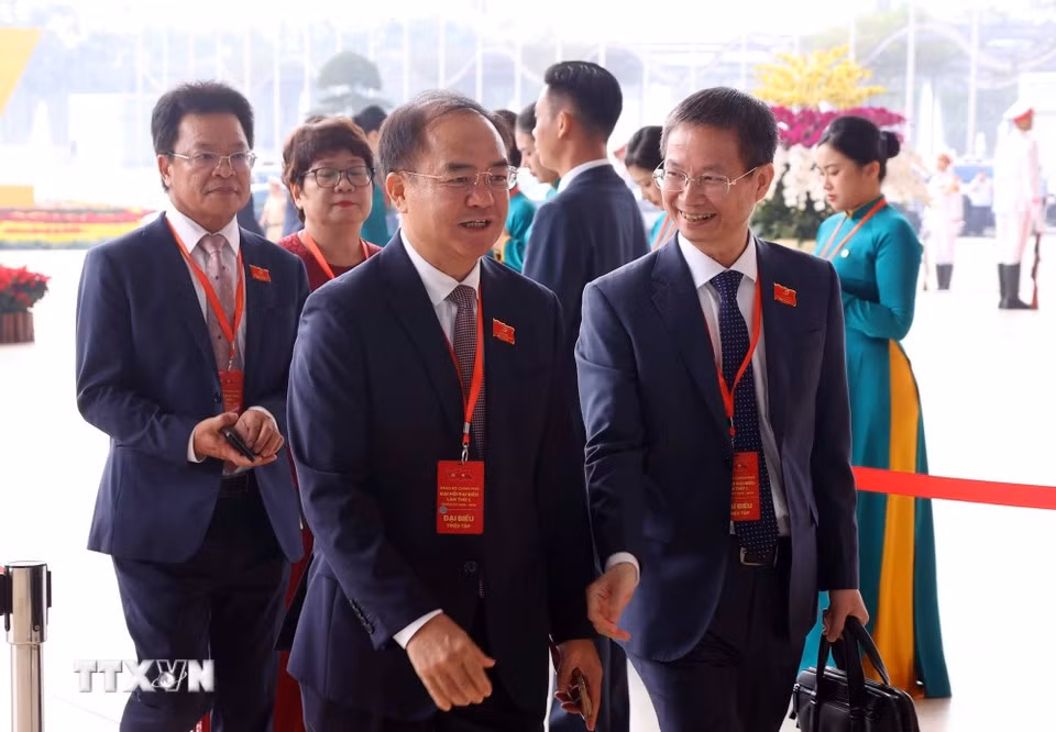 Các đại biểu đến dự đại hội. Ảnh: Văn Điệp/TTXVN