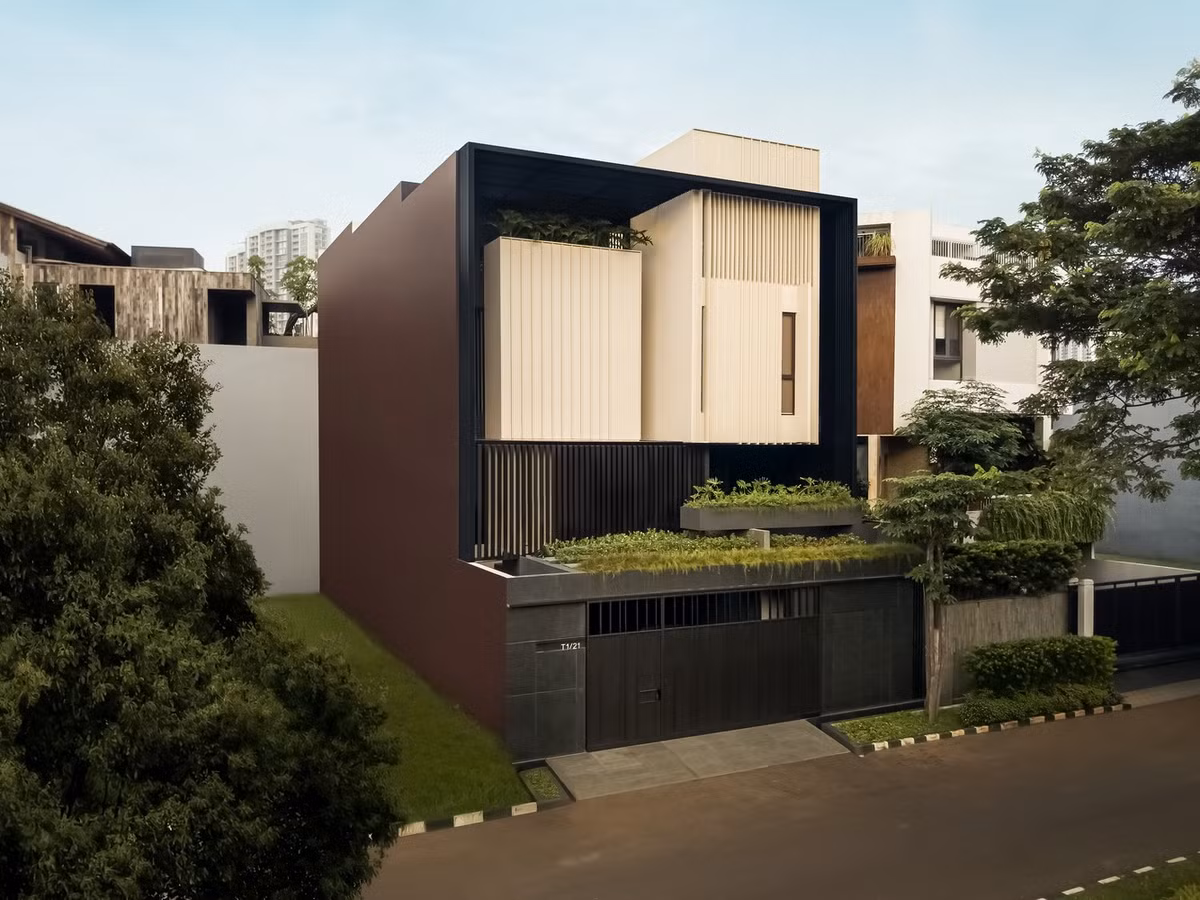 Một khối dành cho các hoạt động gia đình, trong khi khối còn lại dành cho các chức năng riêng tư. Ảnh: Arte Haus