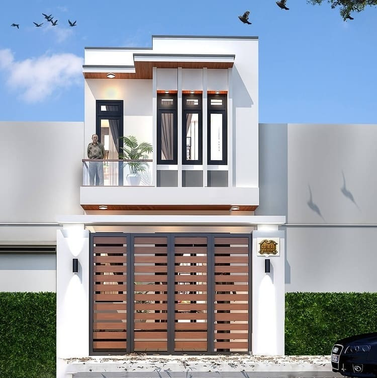 Mẫu nhà ống tối giản (mảng tường phẳng, ít họa tiết rườm rà) tiếp tục thống trị các xu hướng thiết kế nhà ống trong năm 2026. Ảnh: inax