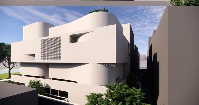 Biệt thự của Thanh Hằng mang tông trắng chủ đạo, bao quanh là hệ thống cây xanh giúp không gian luôn thoáng đãng và dễ chịu. Ảnh: FBNV