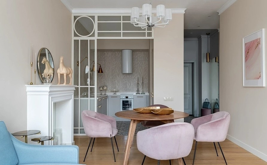 Phòng ăn đặt giữa bếp và phòng khách. Ảnh: Sohu