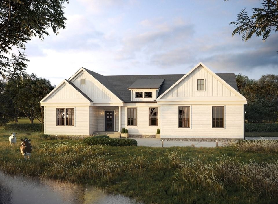 Nhà cấp 4 mang phong cách Châu Âu hiện đại với hàng rào thấp xung quanh, làm tăng thêm vẻ đẹp ngoại thất. Ảnh: Noithatmanhhe