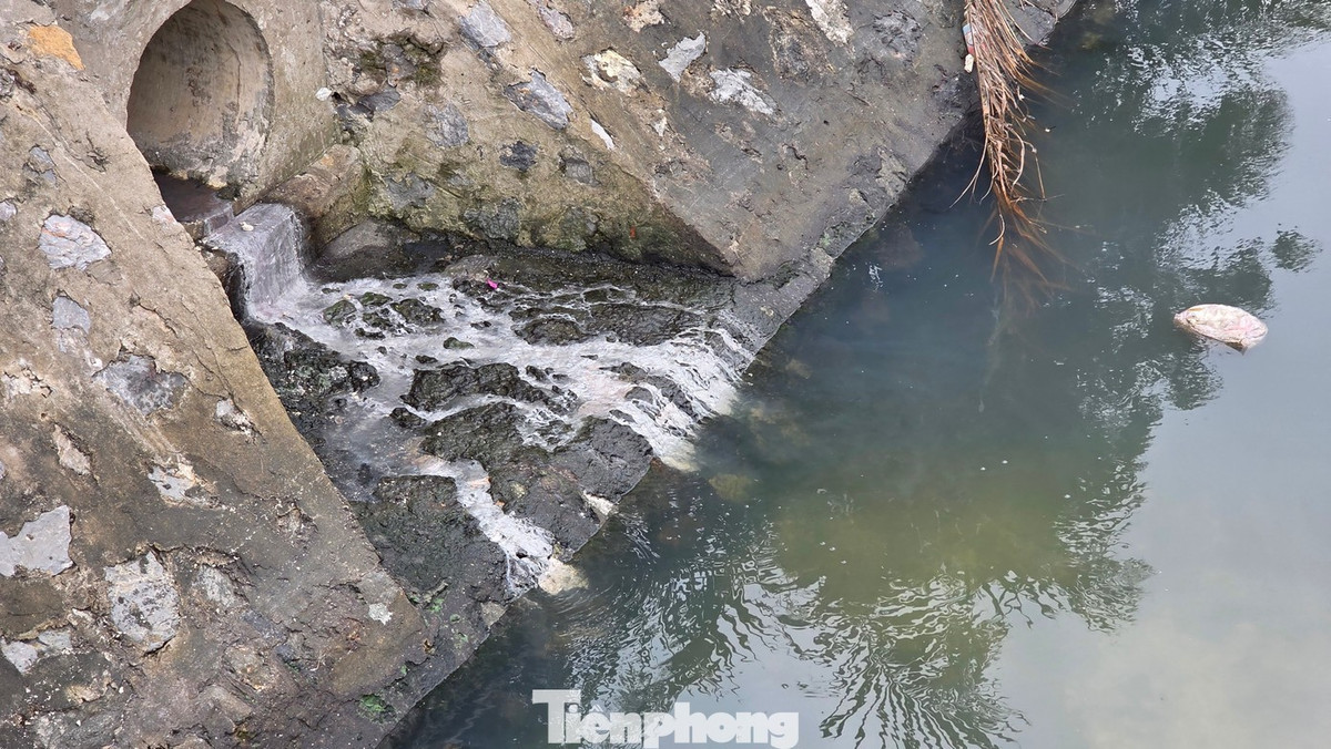 Qua kiểm tra, lực lượng chức năng phát hiện nhiều ống xả thải do một số hộ tự chế, đấu nối và đổ trực tiếp xuống kênh. Có vị trí còn được ốp gạch để che lấp, khiến việc phát hiện nguồn xả không dễ bằng quan sát thông thường.