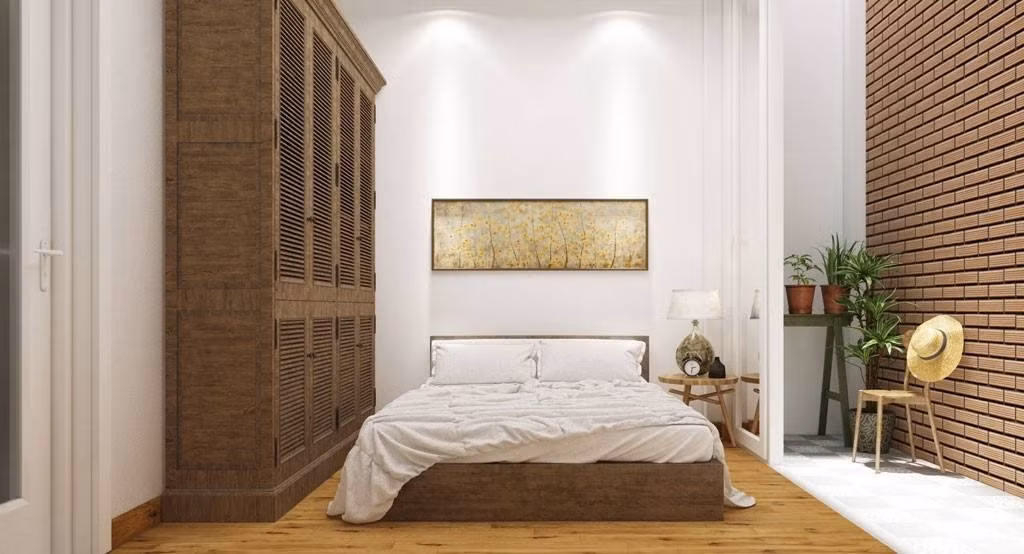 Không gian riêng được bố trí khéo léo ở cả hai tầng của ngôi nhà. Ảnh: Quang Trần