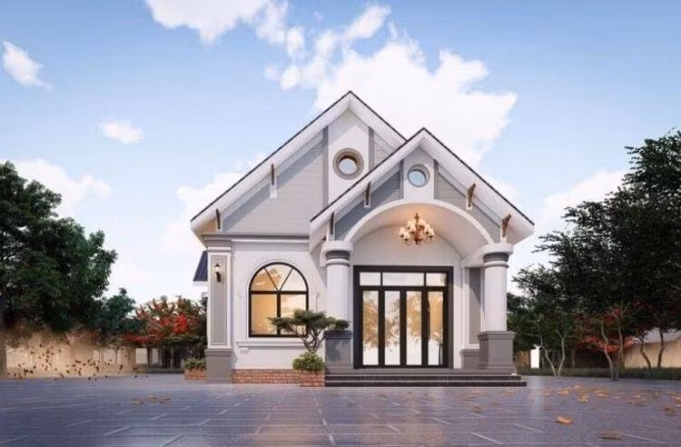 Nhà ống mái Thái 100m2 vừa đẹp mắt, tiện nghi, vừa chống chịu với điều kiện thời tiết khắc nghiệt. Ảnh: Internet
