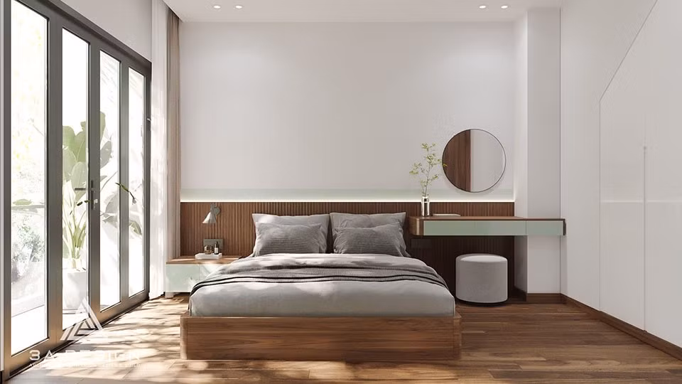 Nếu muốn phòng ngủ có ánh sáng dịu dàng, dễ chịu, nên thiết kế hệ thống chiếu sáng không có đèn chính với nhiều nguồn sáng gián tiếp, phân tán, vừa tạo không gian ấm cúng, vừa tránh cảm giác khó chịu của đèn rọi. Ảnh: Toutiao