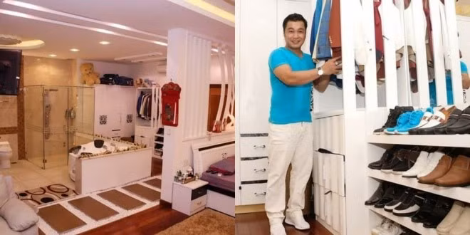Trên tầng hai, tài tử bố trí không gian riêng tư gồm phòng ngủ lớn, tủ quần áo và khu tắm tách biệt. Ảnh: Internet