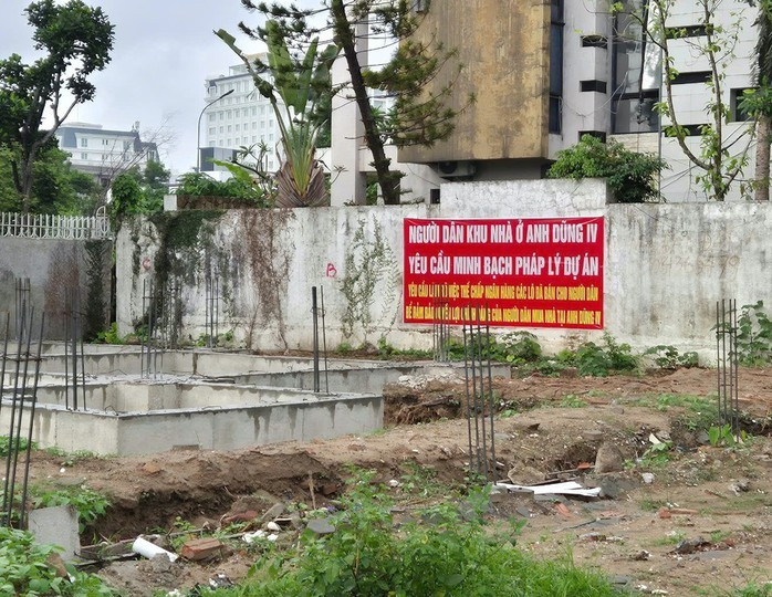 Một trong những khu đất mà Công ty Thủy Nguyên vừa bán cho người dân, vừa mang ra làm tài sản thế chấp ngân hàng.