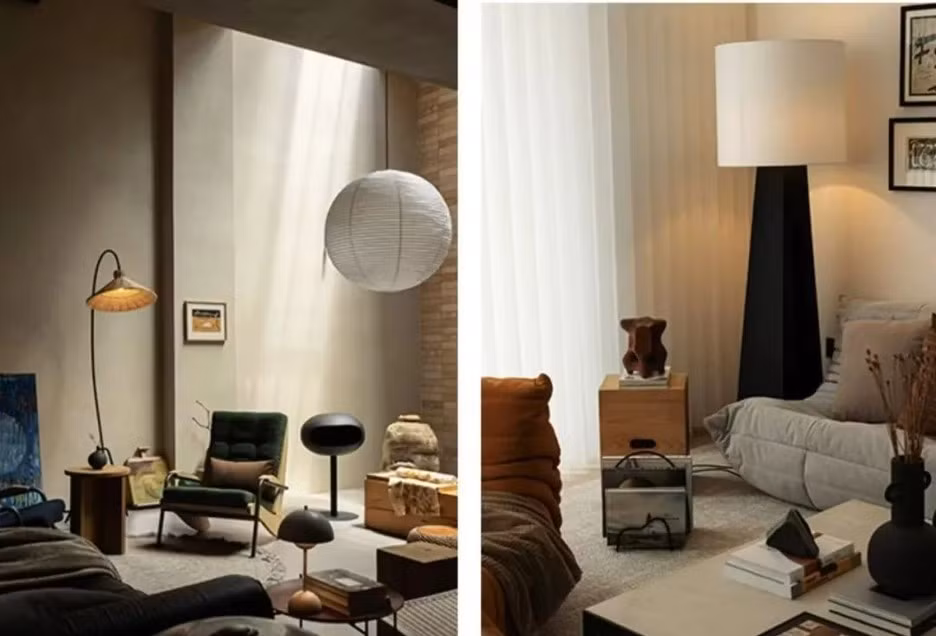 Sofa và ghế ngồi trong nhà được thiết kế riêng thấp hơn bình thường 5 – 10 cm để tạo cảm giác thư giãn và gần mặt đất hơn. Ảnh: Toutiao