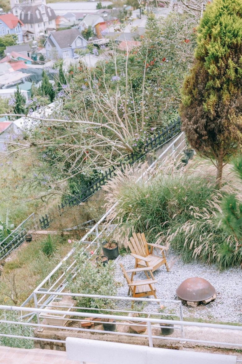 Khu ngồi uống trà ngoài trời lý tưởng. Ảnh: Facebook