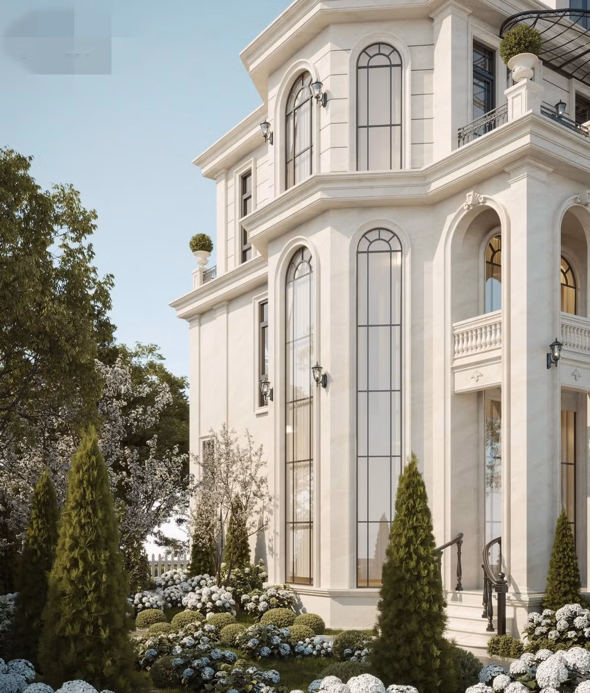 Căn biệt thự đồ sộ, mang đậm phong cách châu Âu. Ảnh: FBNV