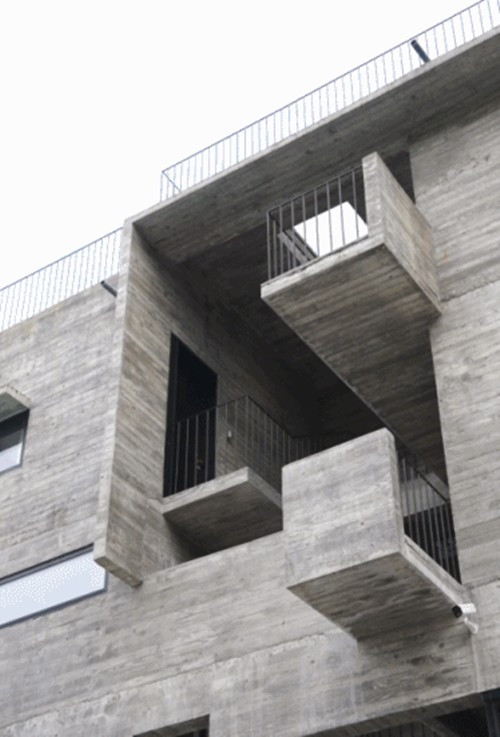 Ngôi nhà không sơn, không gạch, chỉ sử dụng bê tông thô và mất tới 3-4 năm thi công. Ảnh: Toutiao