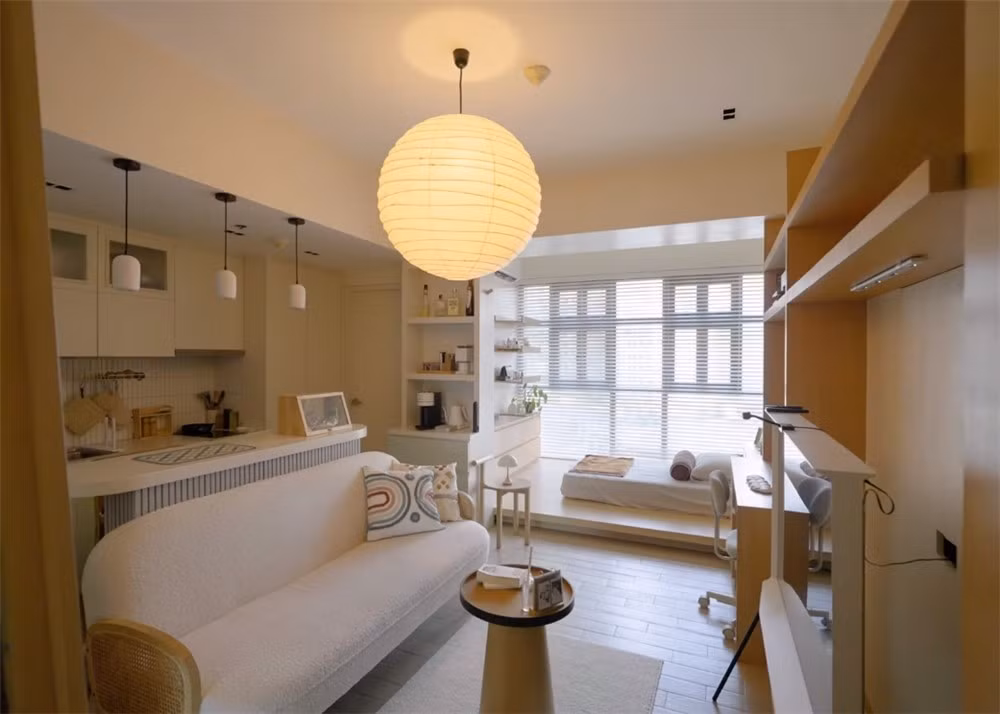 Theo đó, ngoại trừ phòng tắm và khu giặt, toàn bộ không gian sinh hoạt đều thiết kế mở hoàn toàn. Ảnh: Stackedhomes