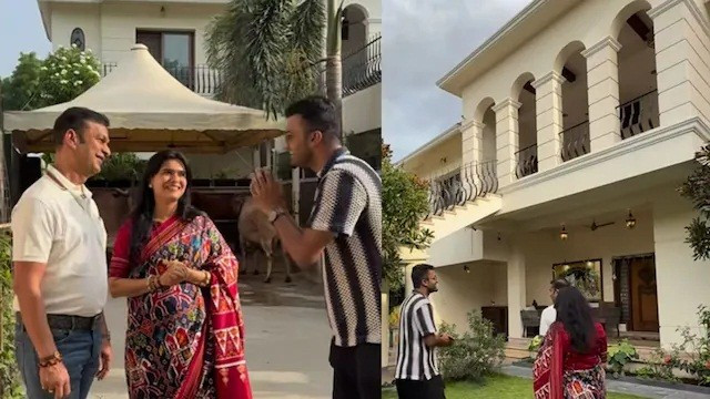 Một căn biệt thự xa hoa mang tại thành phố Indore, bang Madhya Pradesh (Ấn Độ) gây sốt mạng xã hội sau khi đoạn video giới thiệu nội thất dát vàng được đăng tải trên Instagram. Ảnh: News18