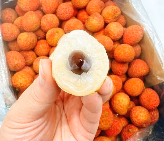 Giống vải này hạt nhỏ, vị ngọt thanh đặc trưng của vùng khí hậu nóng. Ảnh: Umall