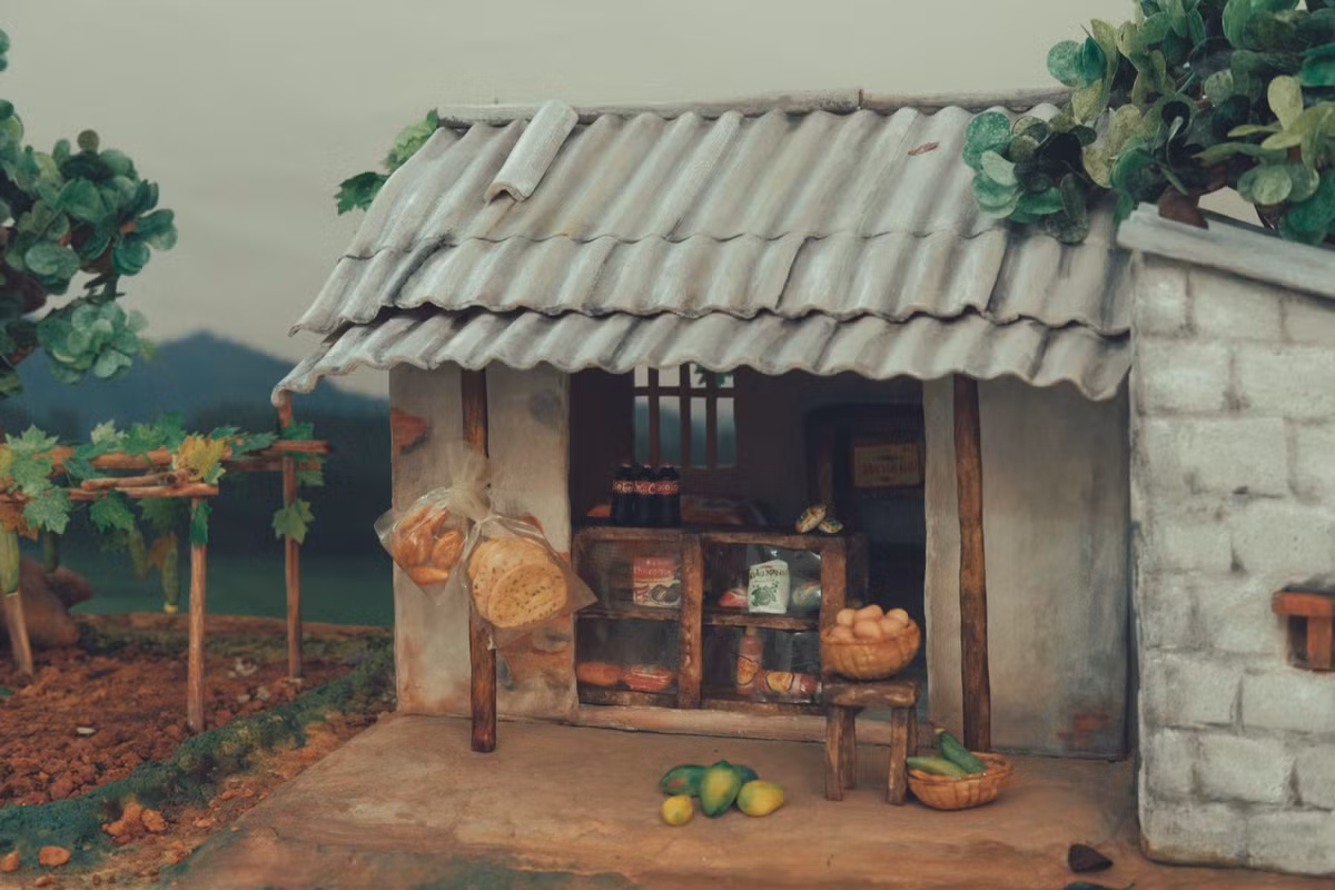 Tất cả các chi tiết đều được làm từ nguyên liệu bánh trung thu nhân đậu xanh. Ảnh: FB Thùy Dương