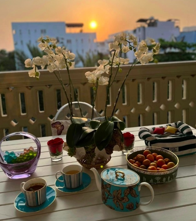 Bên cạnh nội thất, khu vườn trên sân thượng cũng khiến nhiều người phải xuýt xoa. Ảnh: FB Giáng My