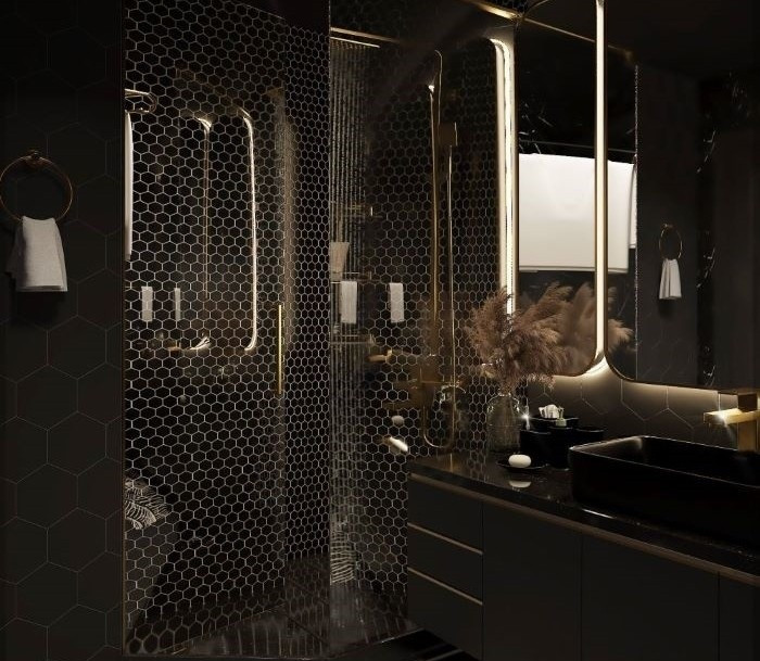 Phòng tắm thiết kế theo phong cách tối giản. Ảnh: Vietnamnet