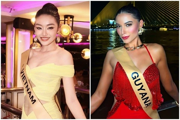 Yến Nhi trổ tài làm tóc cho đại diện Guyana ở Miss Grand International 2025