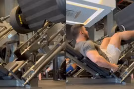 Vận động viên thể hình hét lên vì chấn thương trong lúc nâng tạ chân 400kg