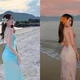 Thời trang đi biển khoe đôi chân dài cực phẩm của "bạn gái HIEUTHUHAI"