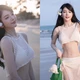 DJ Mie chăm diện thiết kế váy "lưới đánh cá" khi đi biển