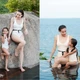 Hà Hồ diện áo tắm khoe đôi chân dài miên man bên con gái