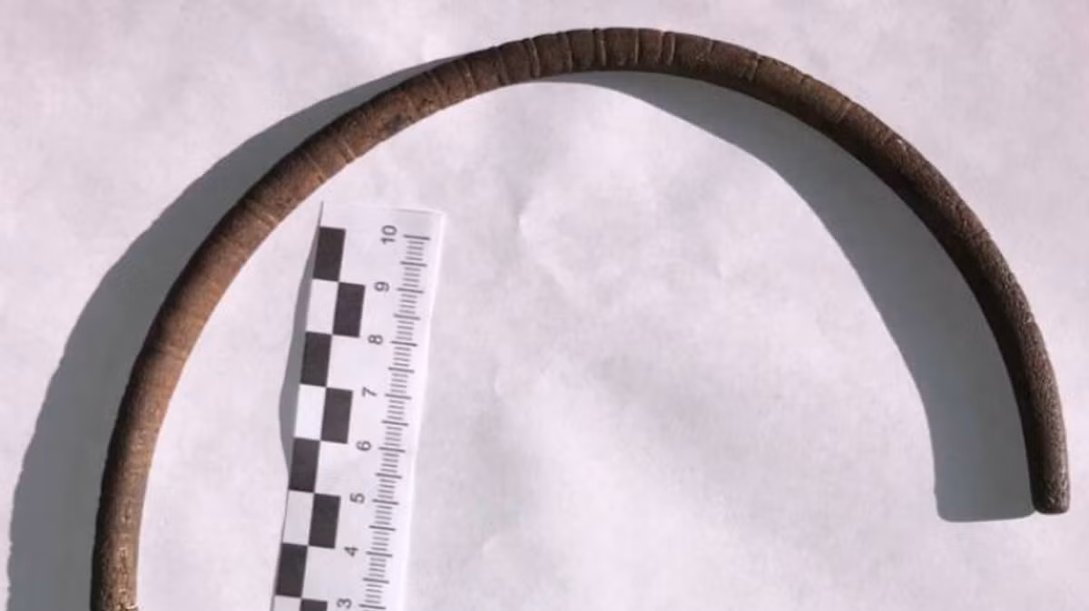 Dựa trên niên đại, các chuyên gia cho rằng chiếc vòng cổ này có thể đã được đeo bởi một người thuộc nền văn hóa Lusatia, hoặc một người nào đó trong thời kỳ đầu của nền văn hóa Kurgan vùng Baltic phía Tây. Ảnh: @Văn phòng Bảo vệ Di tích Tỉnh Elk.