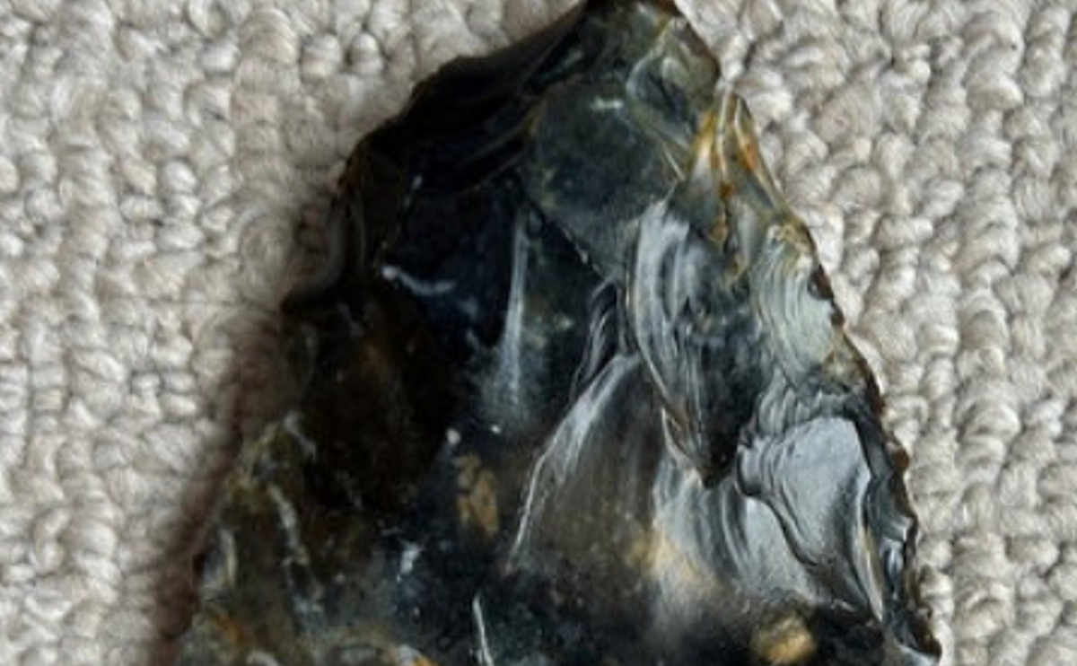 Theo các chuyên gia Bảo tàng Worthing đầu rìu đá lửa này do người Neanderthal chế tác cách đây hàng chục nghìn năm trước. Ảnh: @Bảo tàng Worthing.