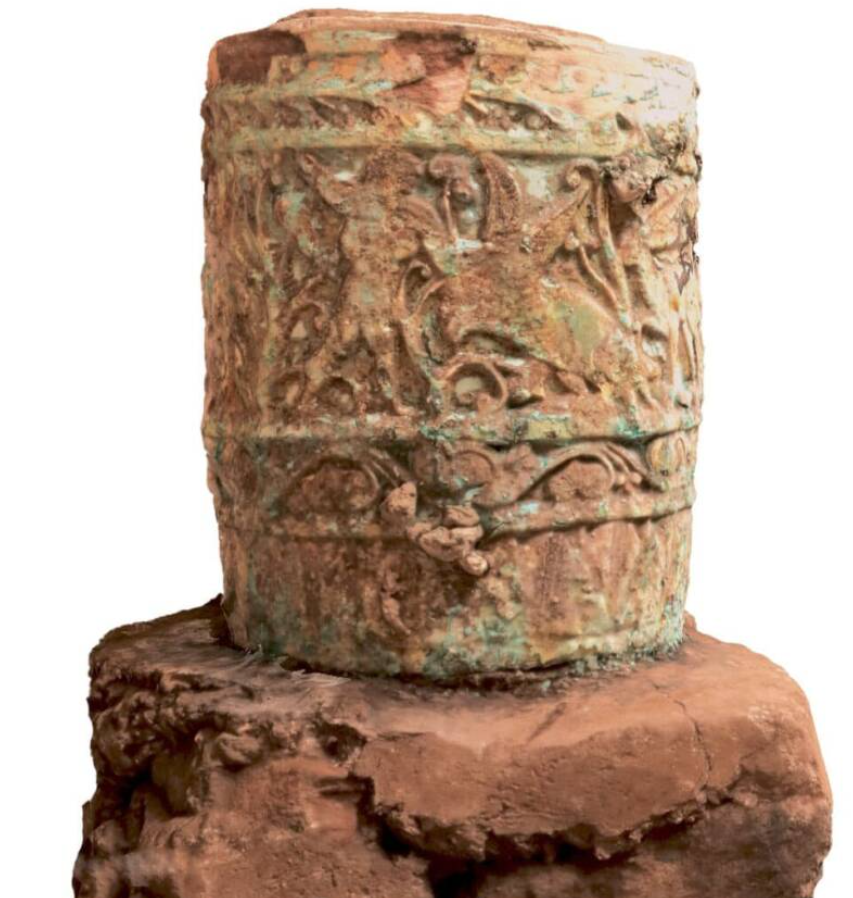 Thường được tìm thấy trong các khu vườn hoặc điền trang của người giàu có, nhưng chiếc bình này dường như được chủ sở hữu của một cửa hàng "thức ăn nhanh" ở thành phố Pompeii sử dụng làm vật chứa. Ảnh: @Viện Nghiên Cứu Khảo Cổ Parco Archeologico di Pompei.