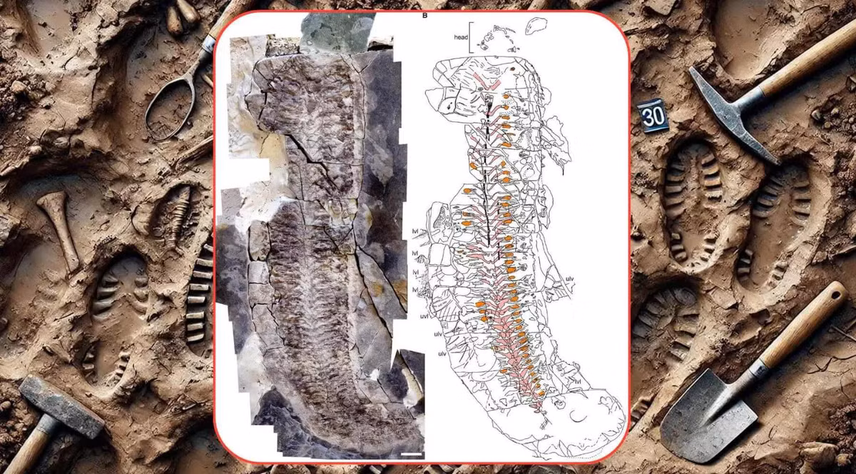 Tuy nhiên, phần mai, đầu bền chắc của nó lại bị mất, có thể do bị phân hủy cách đây hơn 440 triệu năm trước, Sarah Gabbott chia sẻ thêm. Ảnh: @Đại học Leicester.