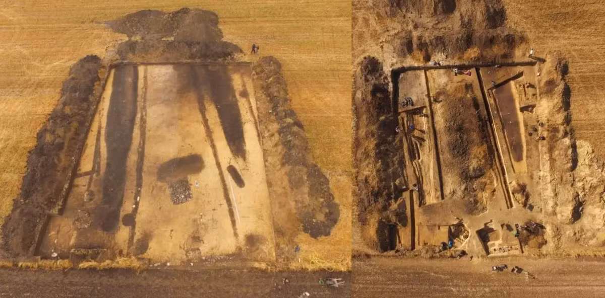 Khi nhận thấy một khu vực địa hình hình tứ giác kỳ lạ có con mương bao quanh, một cuộc khảo sát địa vật lý đã được tiến hành ngay lập tức. Ảnh: @J Bulas.