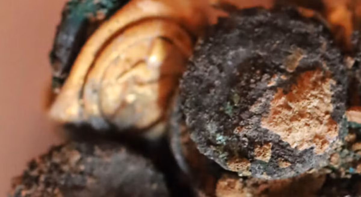 Kho báu có thể đã được cất giữ ở một địa điểm đặc biệt, nhưng ngọn lửa bất ngờ đã khiến chủ sở hữu không thể lấy lại được những vật có giá trị. Ảnh: @Bảo tàng Lịch sử Quốc gia Romania.