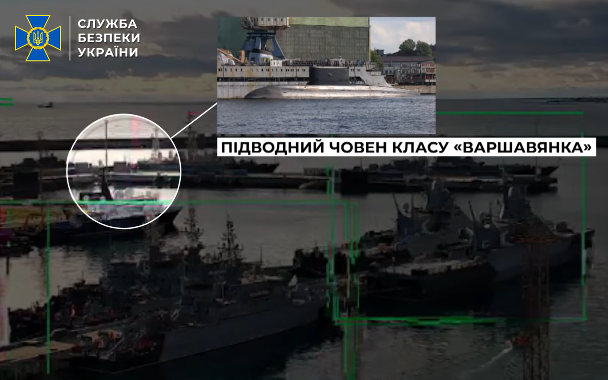 Vụ nổ đã gây ra thiệt hại nghiêm trọng cho tàu ngầm, khiến nó không thể hoạt động được nữa. Ảnh: @Служба безпеки України.